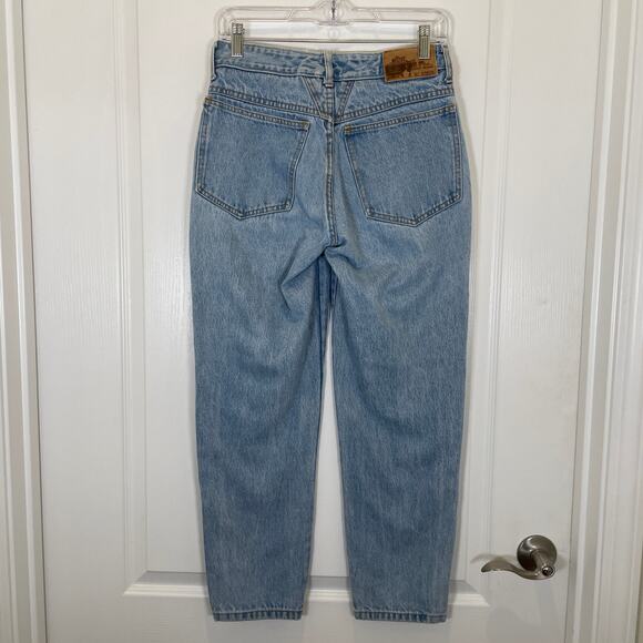 Vintage 90's Y2K Marithe Francois Girbaud Mom Jeans Acid Wash Tapered‎ 7/8 (6) S - Picture 5 of 6